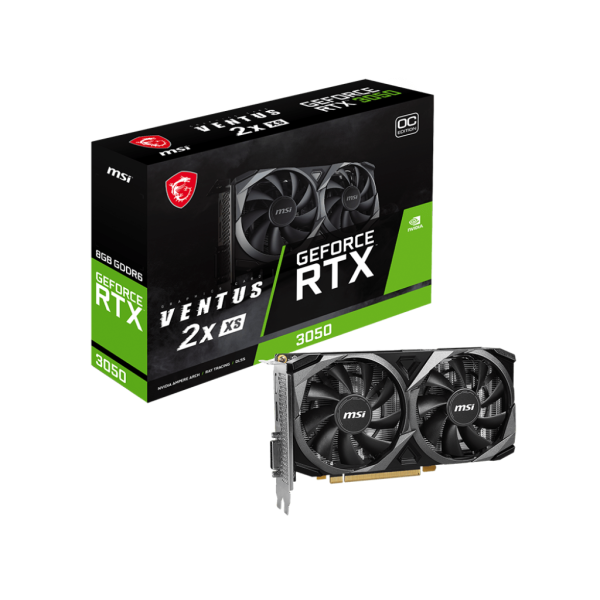 MSI GeForce RTX 3050 VENTUS 2X XS OC 8GB GDDR6 MSI GeForce RTX 3050 VENTUS 2X XS OC 8GB GDDR6
